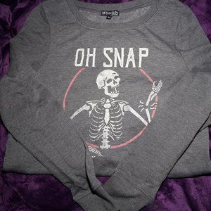 Fifth Sun Oh Snap Skeleton sweatshirt
